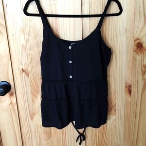 Black flowing tank top